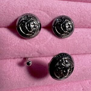 3 Versace jeans couture dark silver buttons